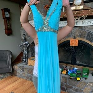 Cinderella blue prom dress